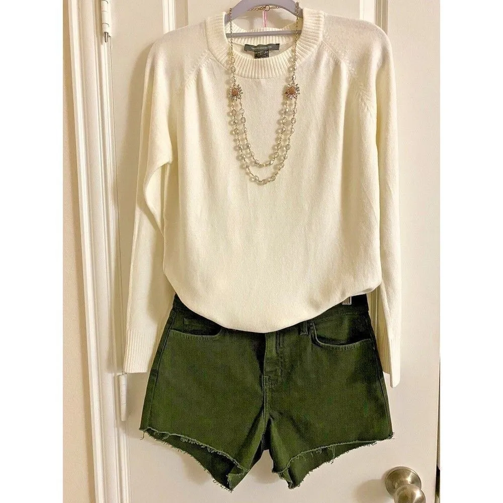 New L'Agence‎ Shorts Womens 25 Ryland Cutoff Denim in Sage Green - Image 2