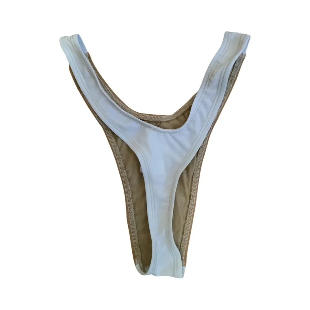 Indecent Proposal Size Small Peekaboo Thong Bikini Bottom New With Tags Tan - Image 3