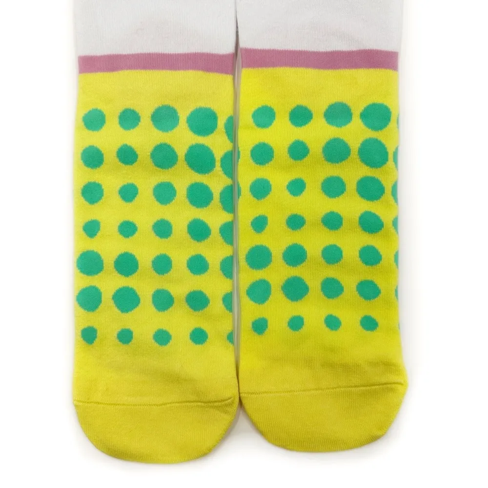 Odd Sox MTV Pop Art Crew Socks Mens Womens Retro 80s 90s Pastel Fun Novelty Gift Yellow - Image 5