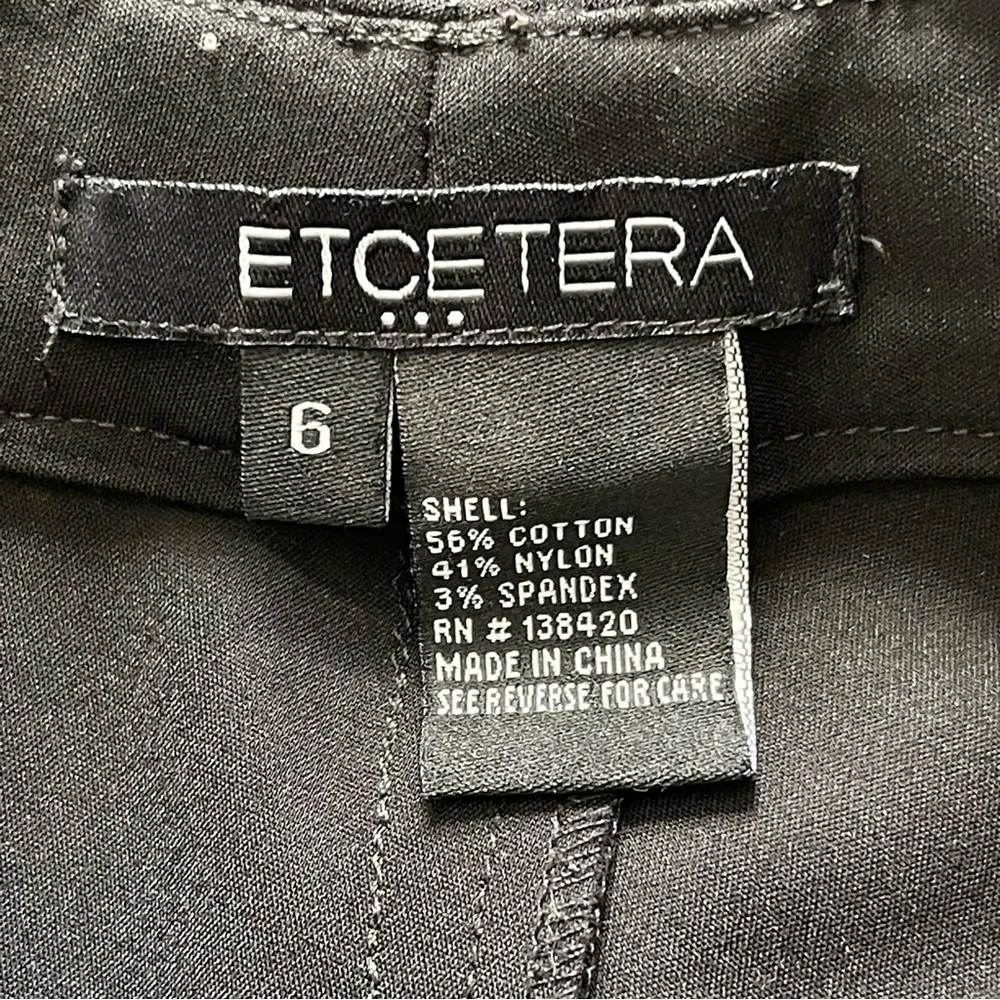 Etcetera Women’s Crop Black Pants Size 6 Zip Ankle Career Casual Professional - Image 8