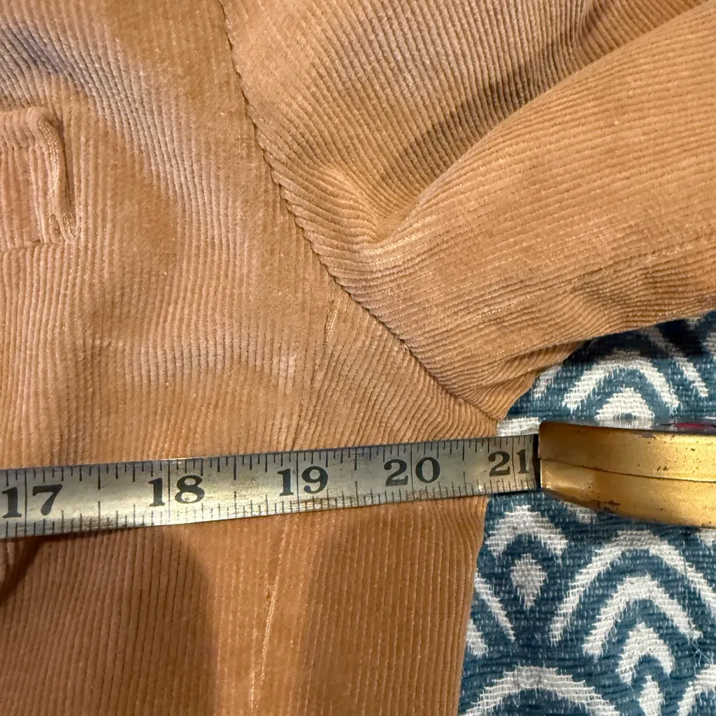 DeMura Tan Corduroy Blazer Jacket Size 18 Made in Japan Vintage - Image 4