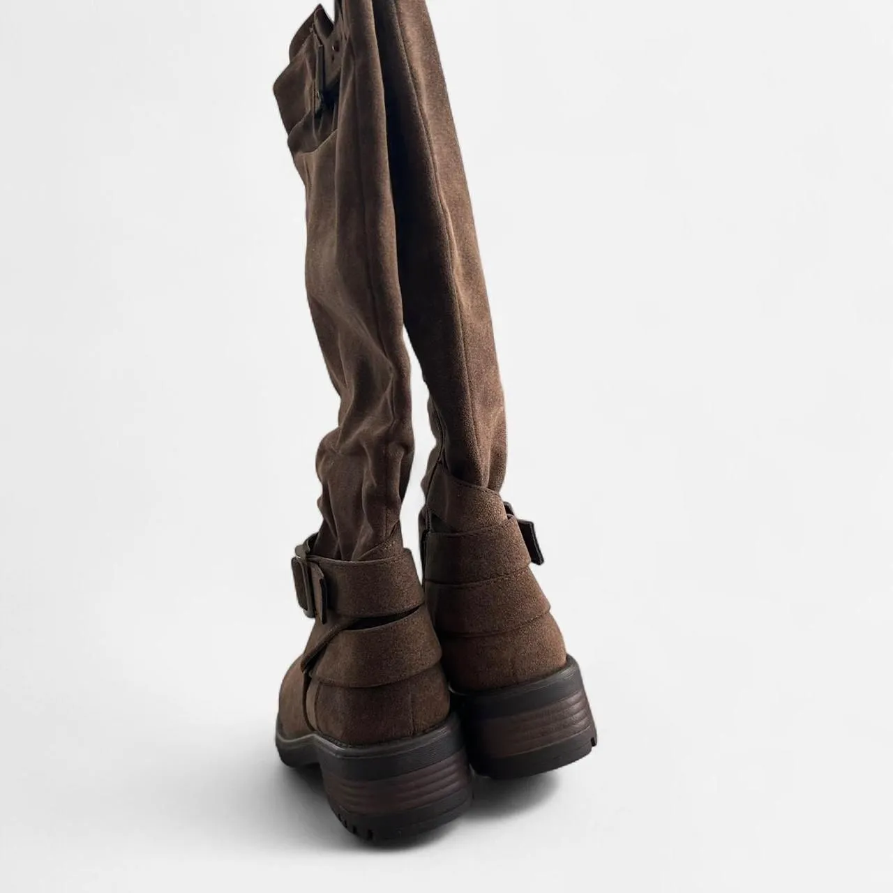 Brown suede like Slouchy y2k style Knee High Boots – Y2K Indie Cowgirl rave 6.5 - Image 5