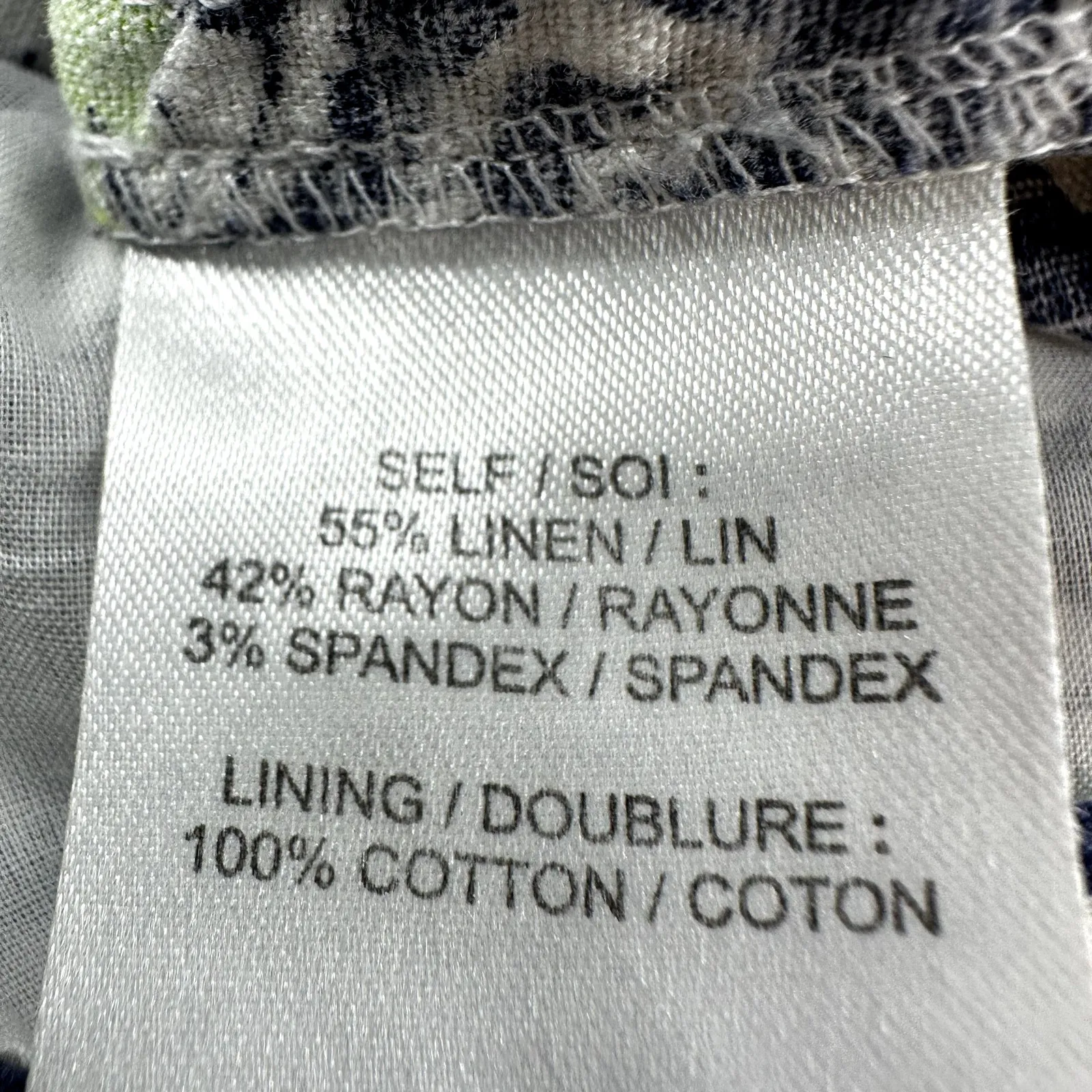 Tanya Taylor Avalon Jumpsuit Linen Blend Short Sleeve V-Neck Floral Navy 10 - Image 4