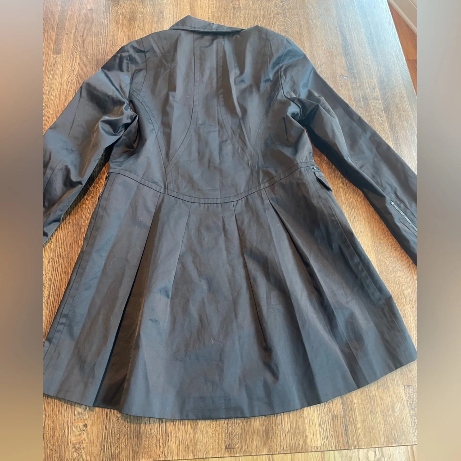 Green With Envy Black Trench Coat - Image 3