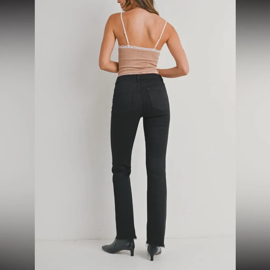 Just black denim black flare jeans - Image 4