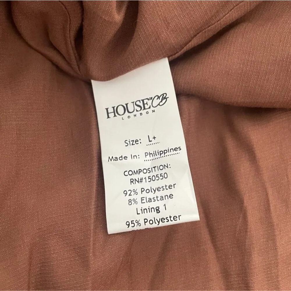 House of CB Size Large Plus XL 14 - 16  Alicia Cocoa Midi Sundress $340 - Image 10