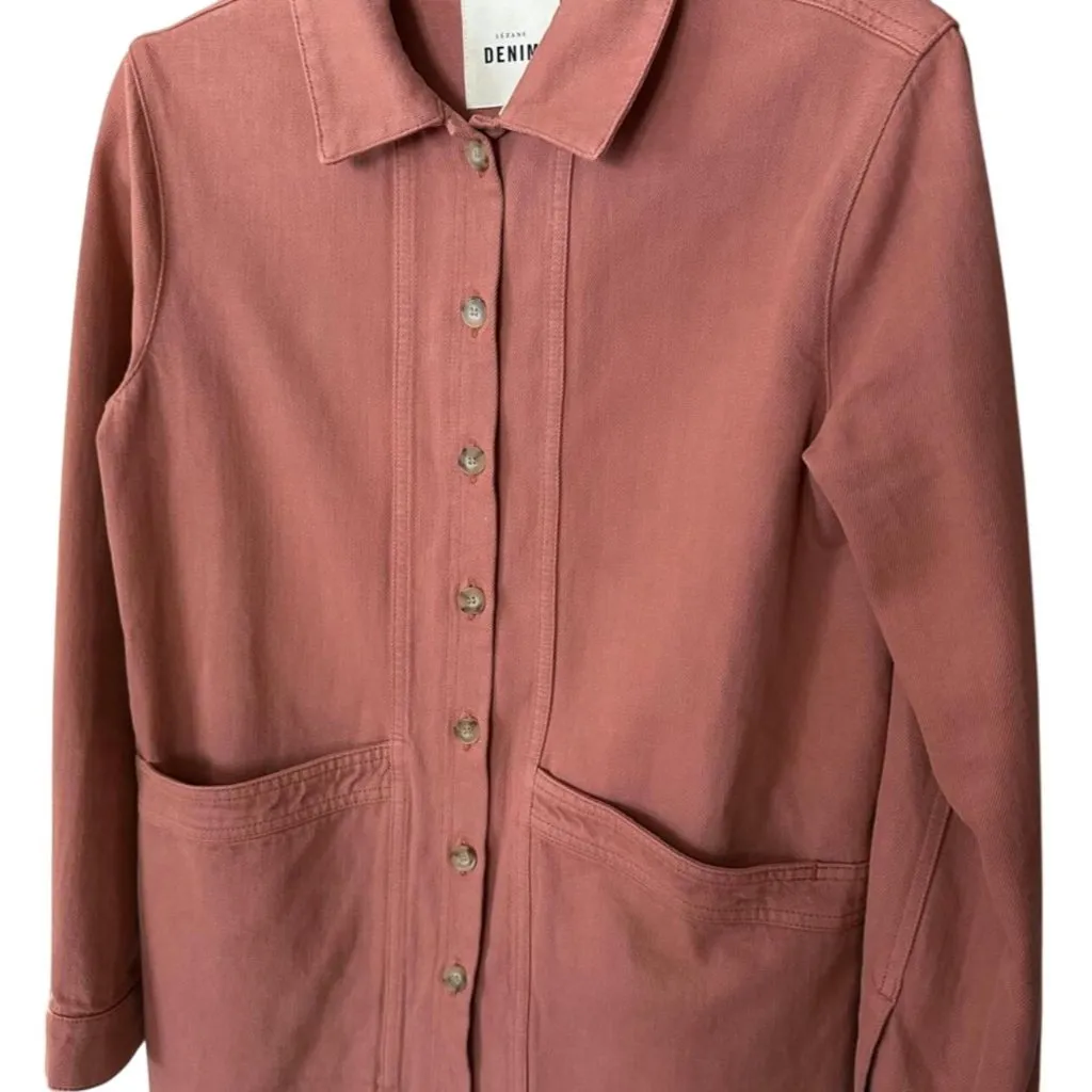 Sézane Sezane Will Jacket pink cotton Size xs bust 36 - Image 2