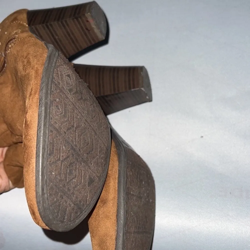 AEO  Sz 10 American Eagle Brown Side Zip Western Ankle Booties Sz 10 - Image 3