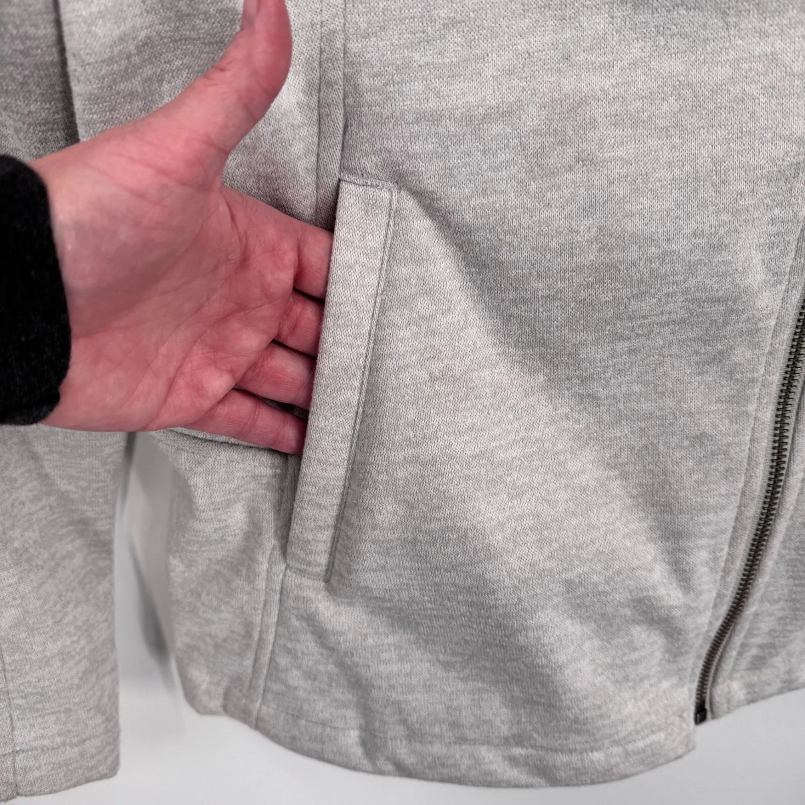 prAna Marabelle Softshell Asymmetrical Zip Jacket Womens‎ Small Gray Polyester - Image 5