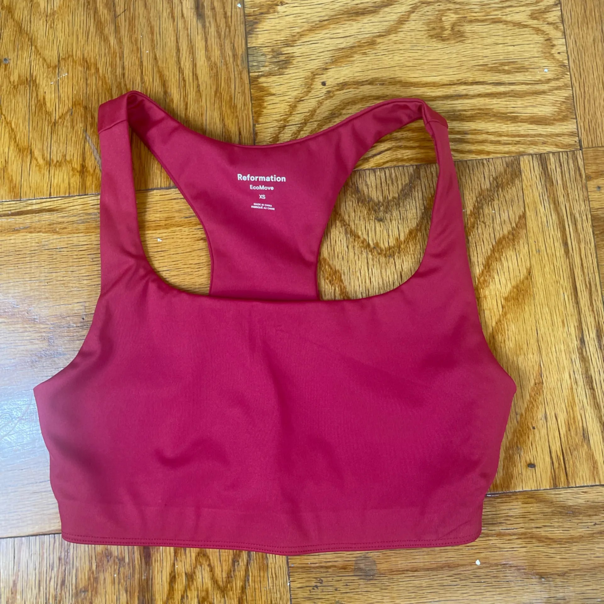 Reformation Burgundy Sports Bra - Image 2