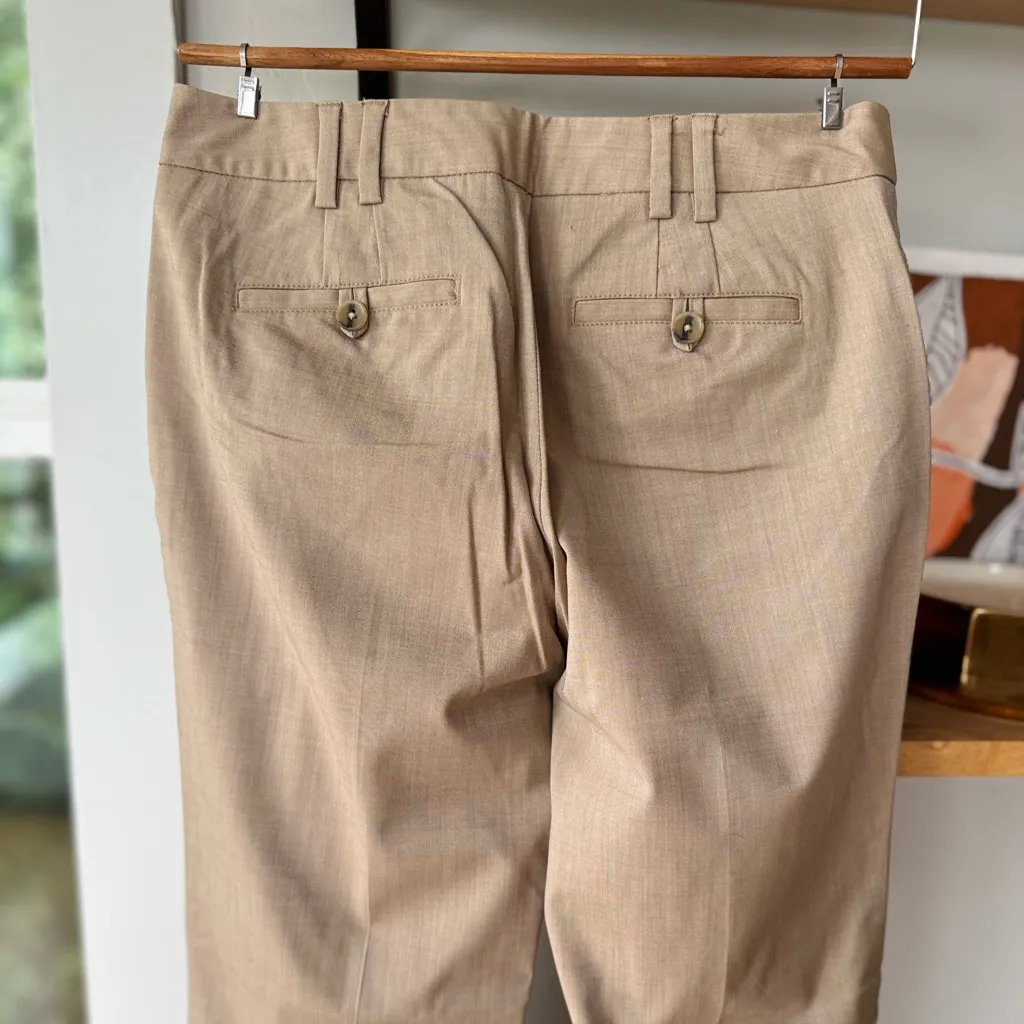 Banana Republic Tan All Season Wool Trousers Dress Pants Size 2 Short - Image 4