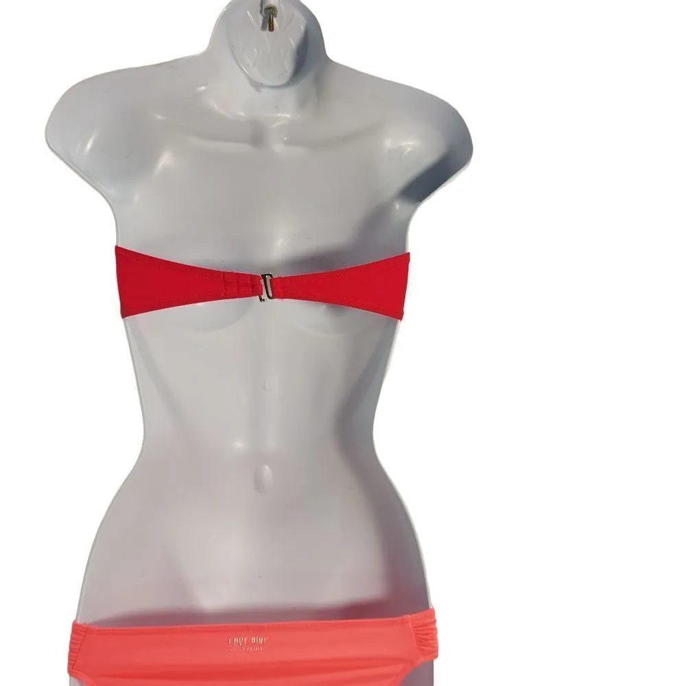 Ninety Nine bandeau swim top size small Pink - Image 3