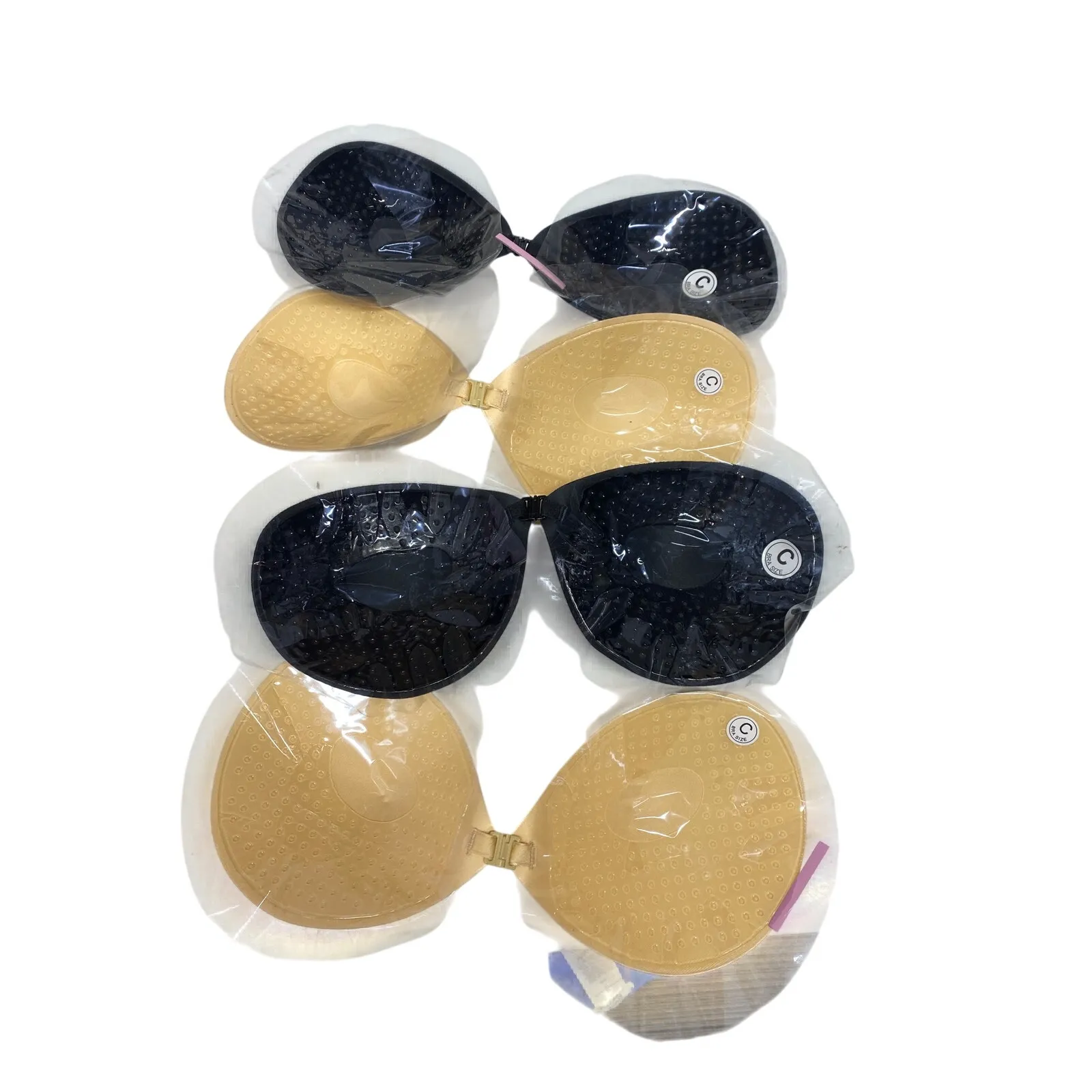 Brand New in Box DigitHarbor Women's Pack of 4 Black Nude Sticky Bras C cups Size undefined - Image 2