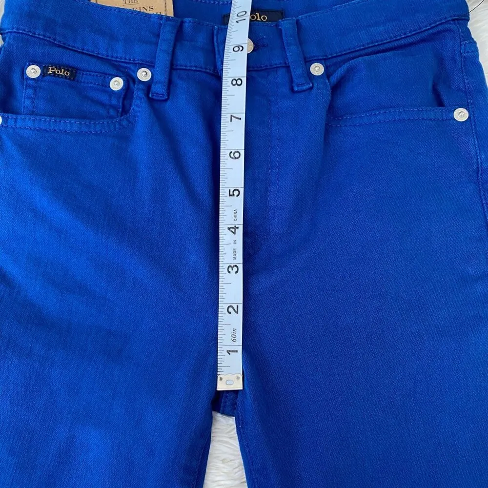 NWT Polo Ralph Lauren Tompkins Skinny High Rise Ankle Blue Jeans Size 25 - Image 9