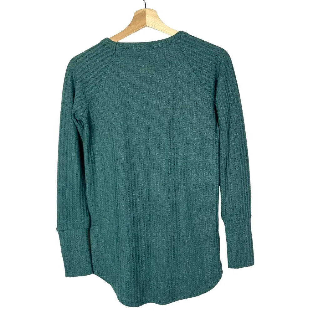 Chaser Teal Blue Thermal Knit Long Sleeve XS - Image 26