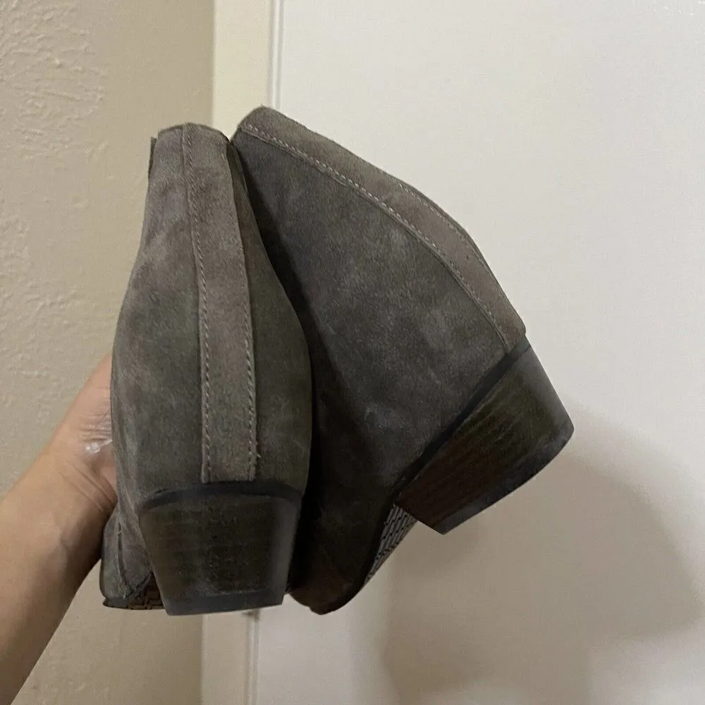 NEW Anthropologie NAYA Fillie Gray suede leather ankle boot size US 9 - Image 6