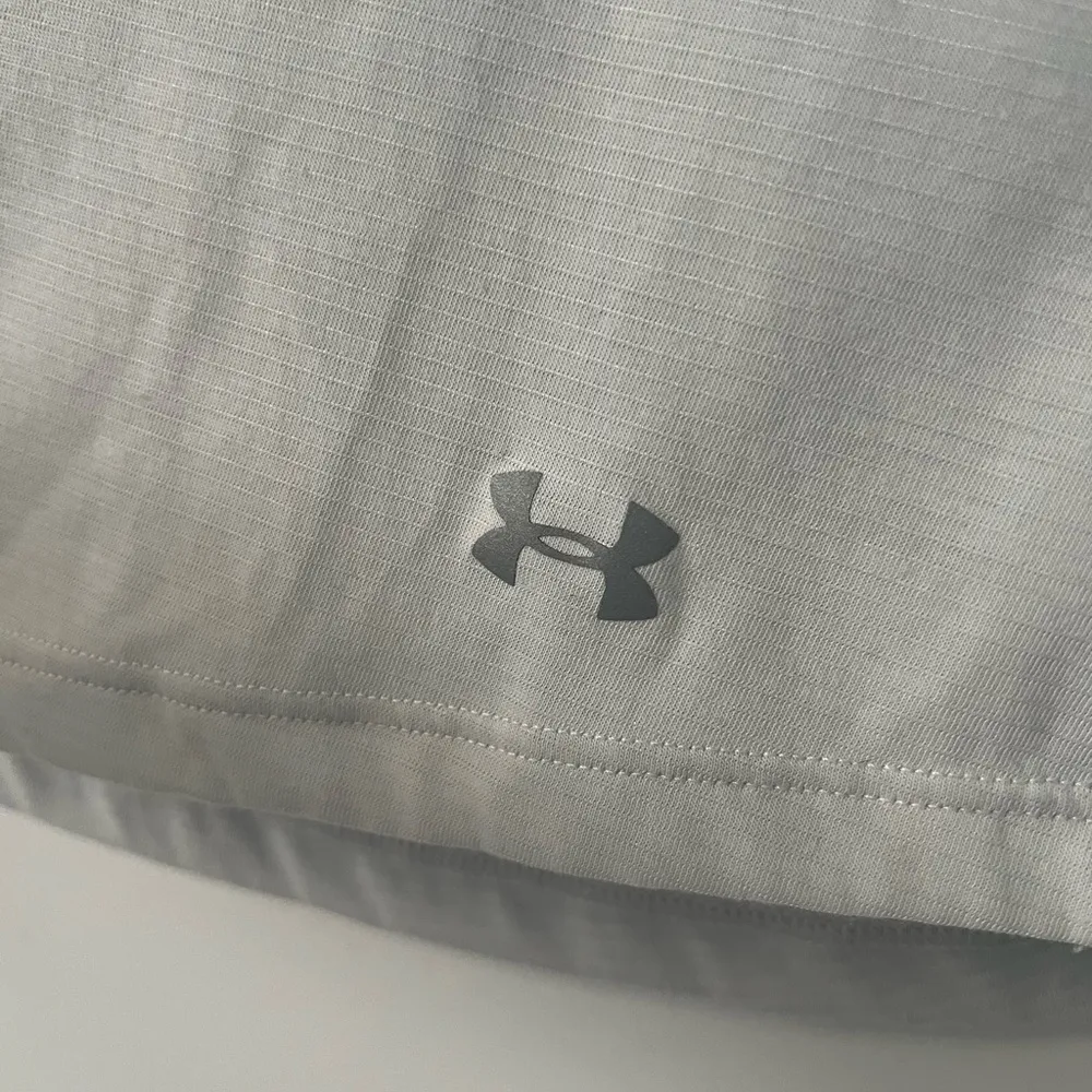 Mint and Gray Long Sleeve Lightweight UA Hoodie - Image 2