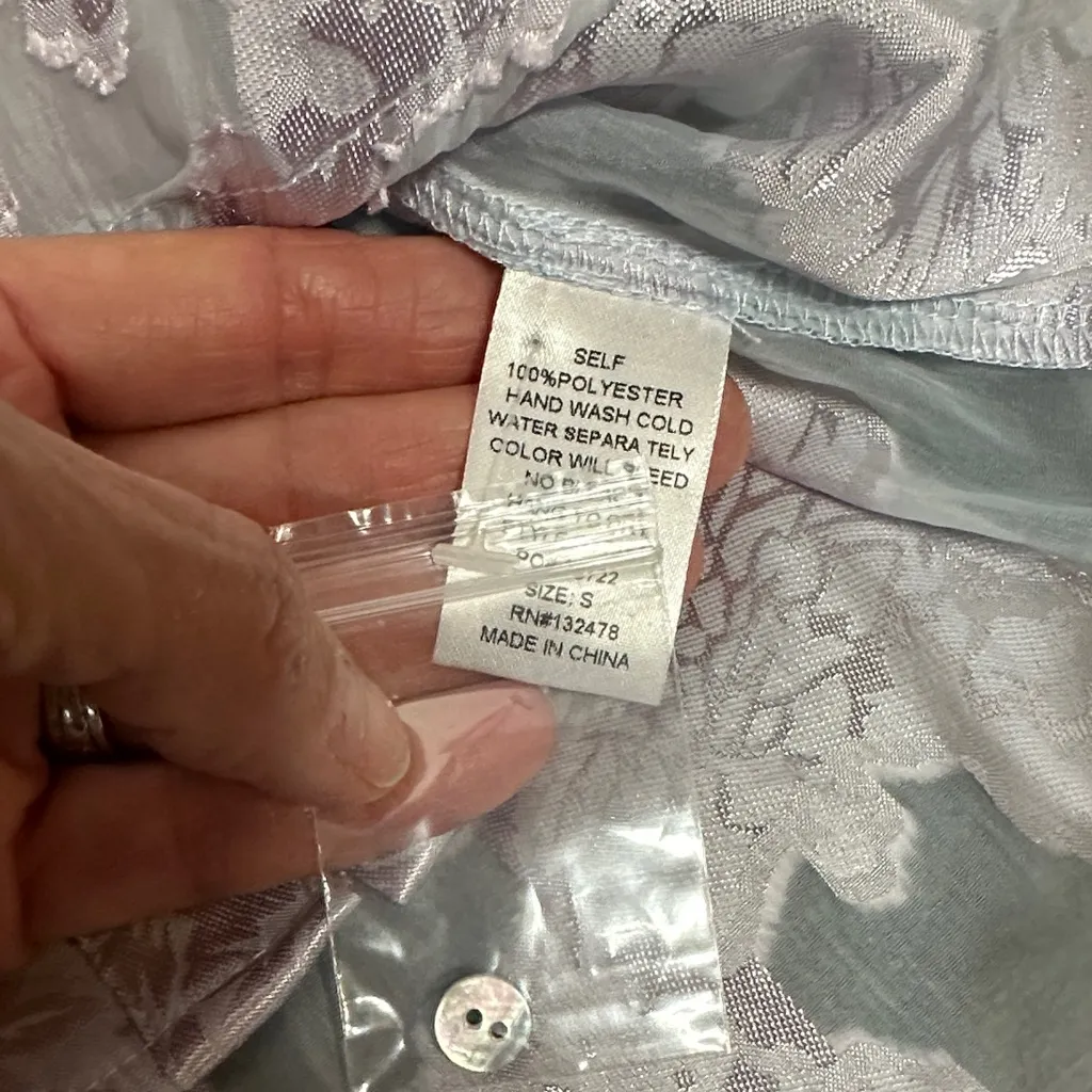 Glam  White Lace Overlay sheer Top - Image 6