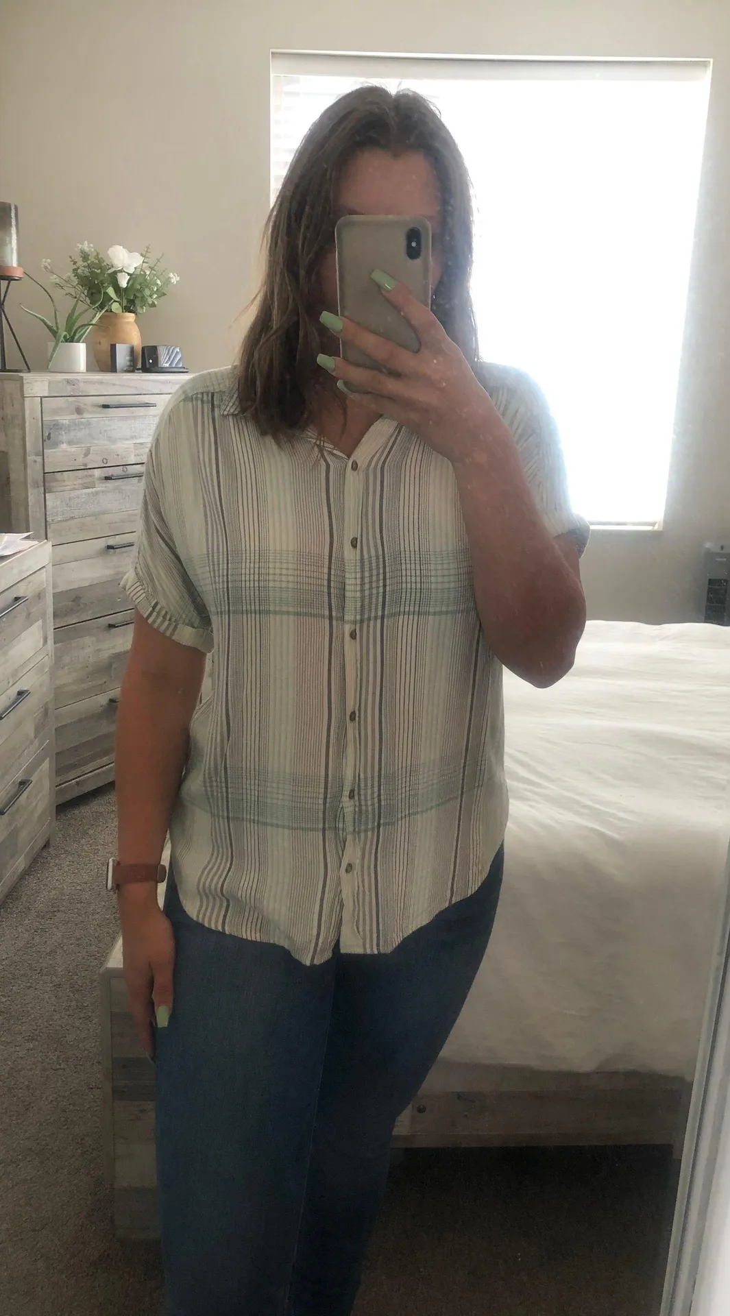 Universal Thread Button Down Shirt Size M - Image 3