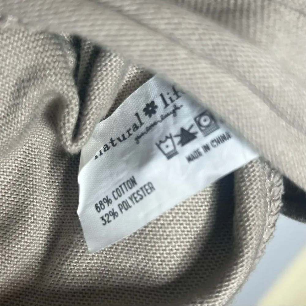 Natural Life NEW Heart Floral Crewneck Sweatshirt Beige Tan Oversized Size XL - Image 5