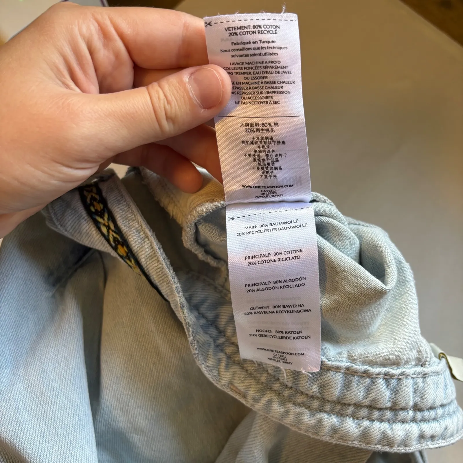 One Teaspoon Streetwalkers High‎ Waist 80S Fit Denim Shorts Aztec Blue Size 30 - Image 15