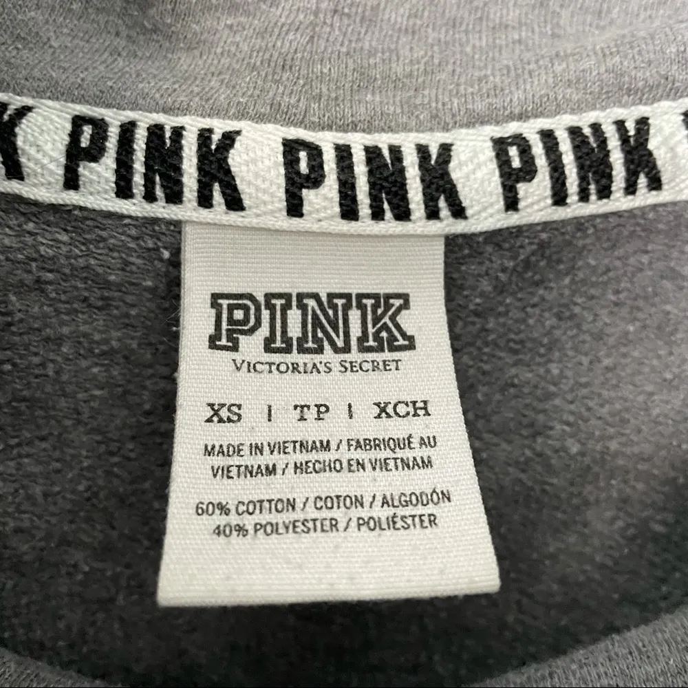PINK by Victoria’s Secret Women's‎ Gray Cowl Neck Pullover Sweatshirt Size XS - Image 7