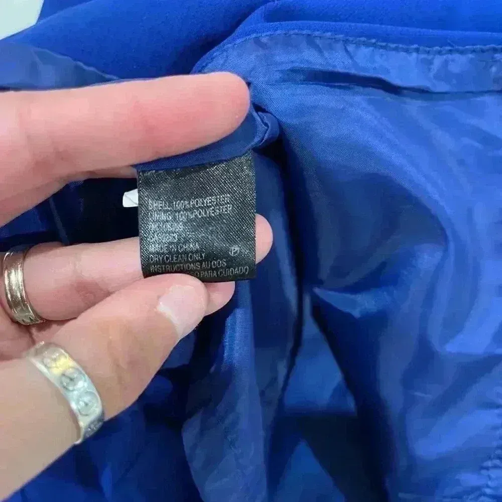 Tahari Arthur S. Levine Blue Cap Sleeve Career Dress Women's 4 Lined Belt Loops - Image 7