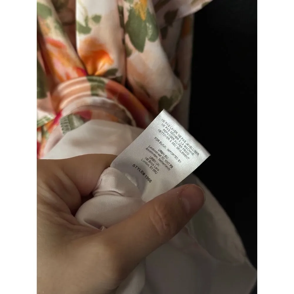 HUTCH Ella Pink Floral V-Neck Ruffle Maxi Dress Size 0 - Image 8