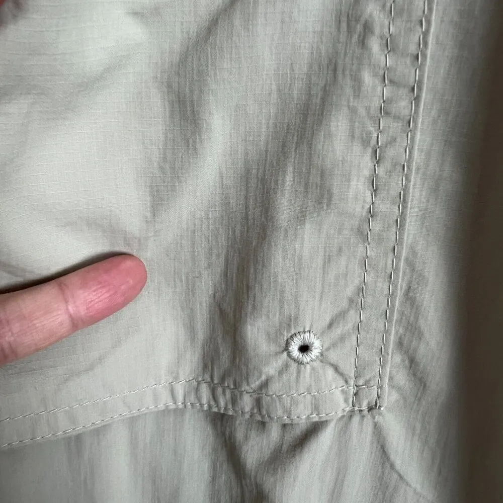 Columbia Pants Womens 12 Beige Omni Shade Convertible Capri Nylon Hiking Outdoor - Image 5