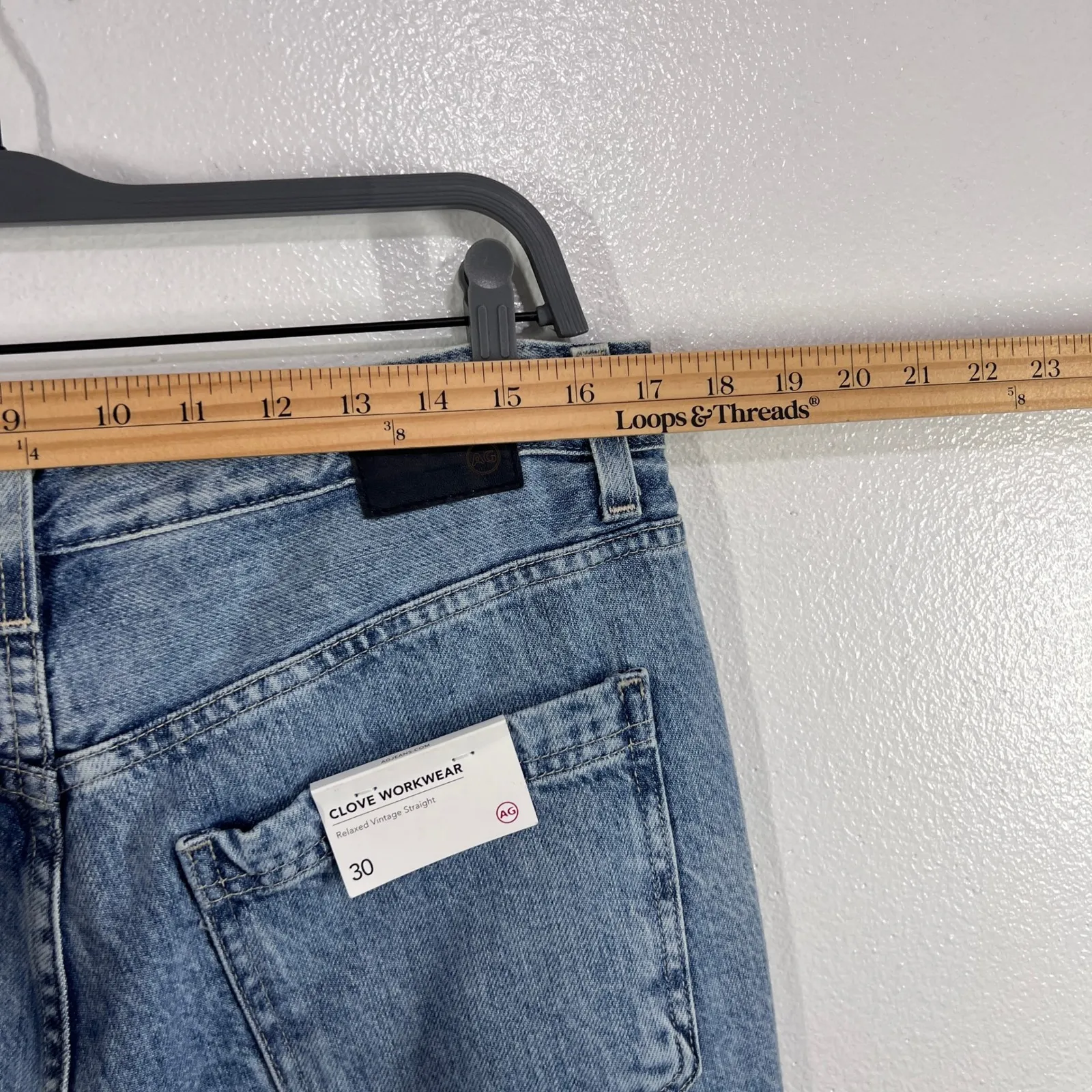 AG‎ Adriano Goldschmied Clove Workwear Relaxed Vintage Straight Jeans Size 30 - Image 9