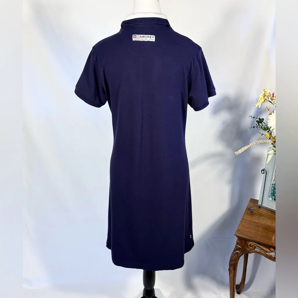 Vintage Y2K Disney Store Mickey Salutes The Flag Embroidered Polo Dress Sz M 💛 - Image 5