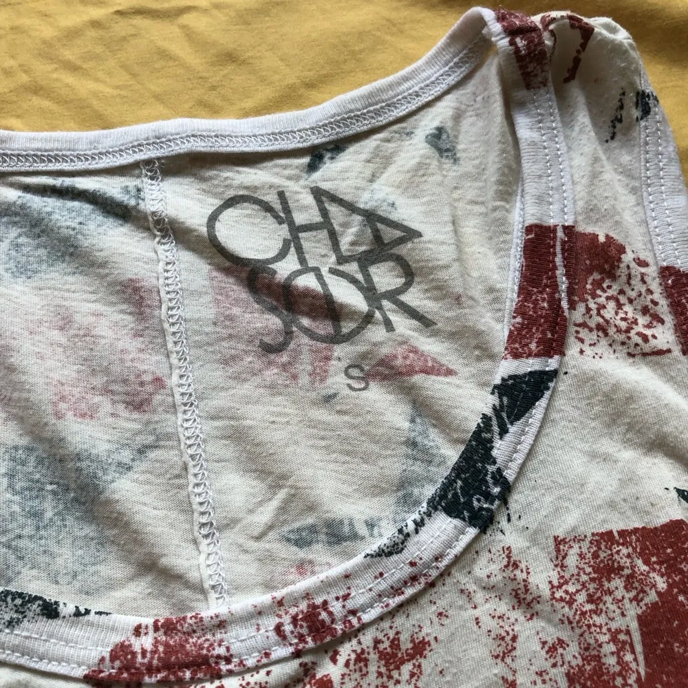 Chaser Patriotic Stars and Stripes America American Tank Top Small - Image 2