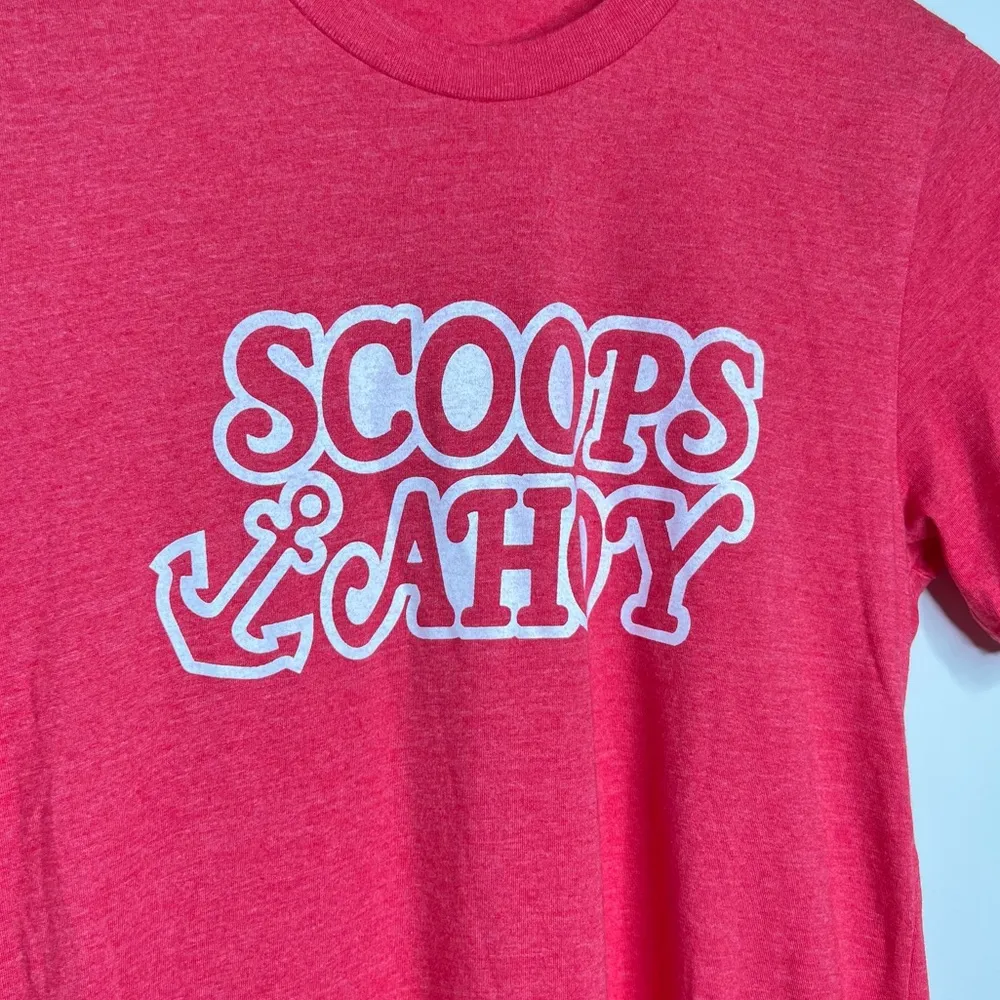 Scoops Ahoy T Shirt Stranger Things Red White Graphic Steve Robin Adult Small - Image 2
