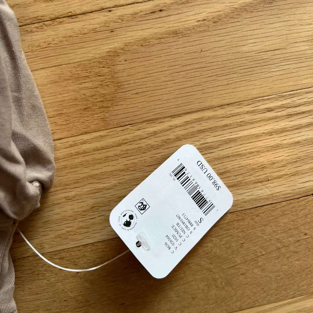 Free People Movement Hot Shot Crop Top Size Small nwt Tan - Image 3