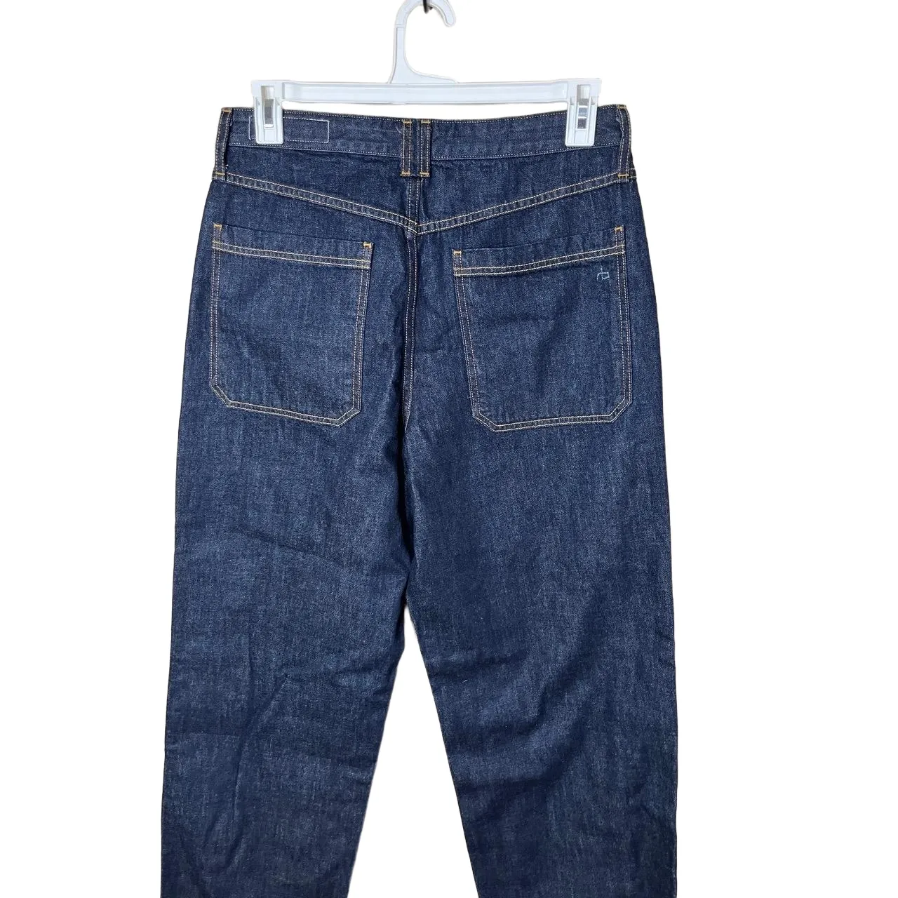 Rag Bone Dark Wash Wide Leg Baggy Fit Front Patch‎ Pockets Jeans Size 30 - Image 6
