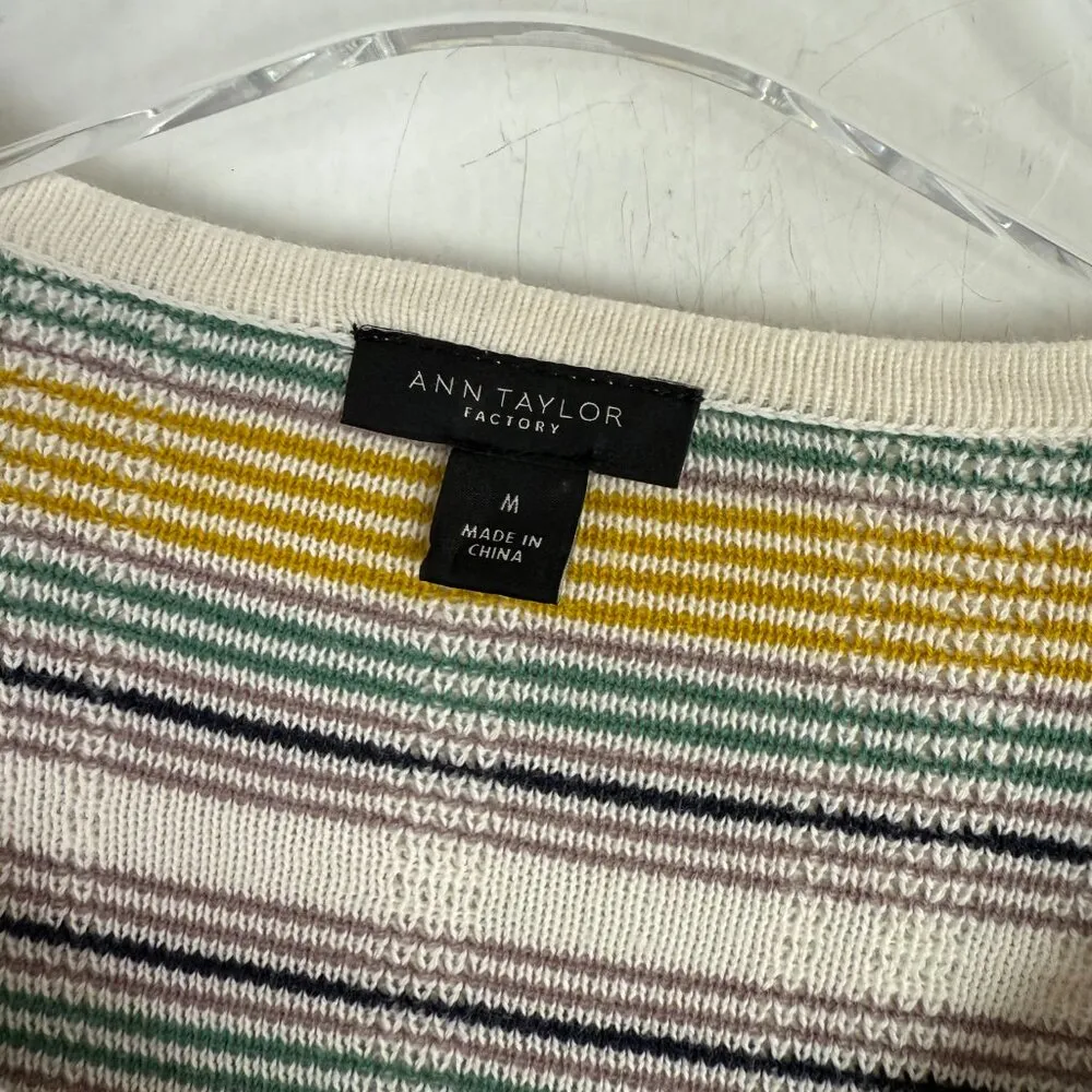 Factory Full Zip Lightweight Sweater Jacket Size Medium M EUC - Image 6