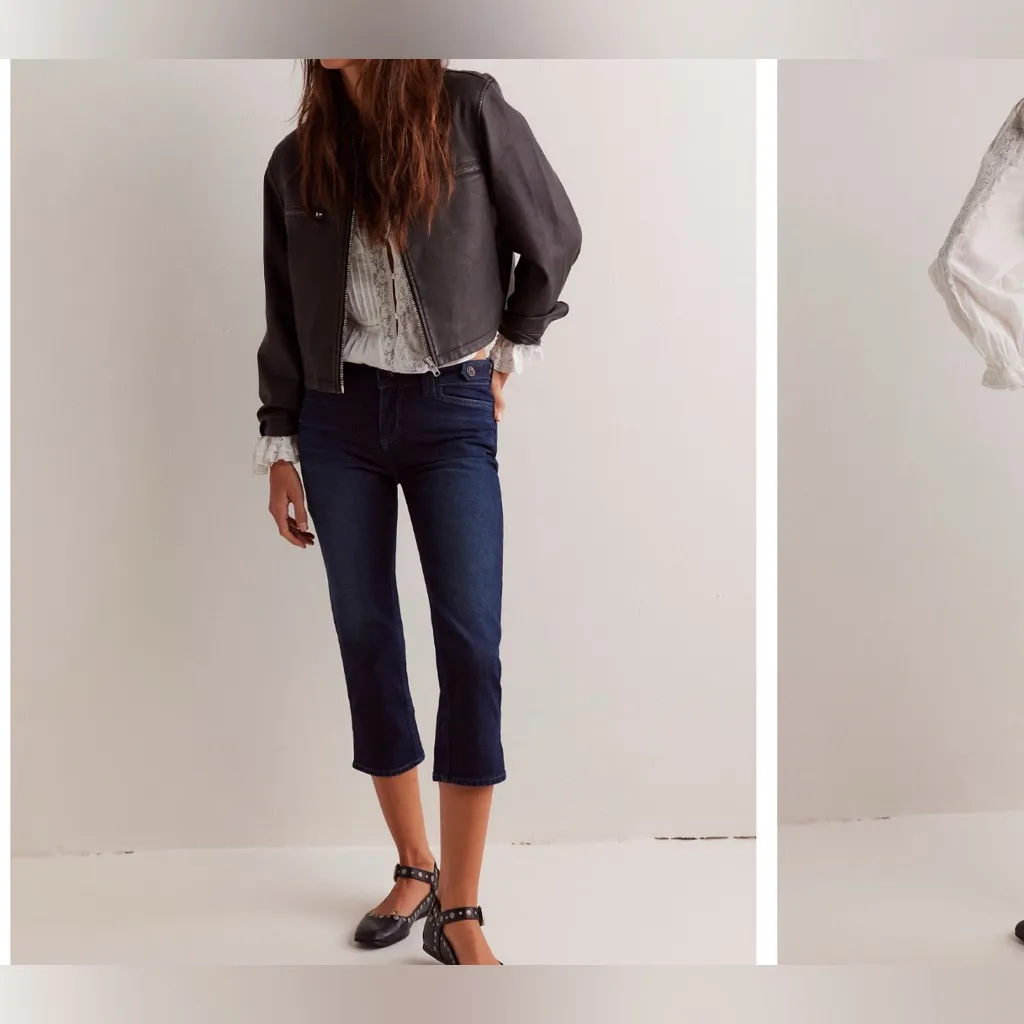 Free People We The Free “Always Tomorrow Low Rise Capri” in Carpe Diem, NWT - Image 2