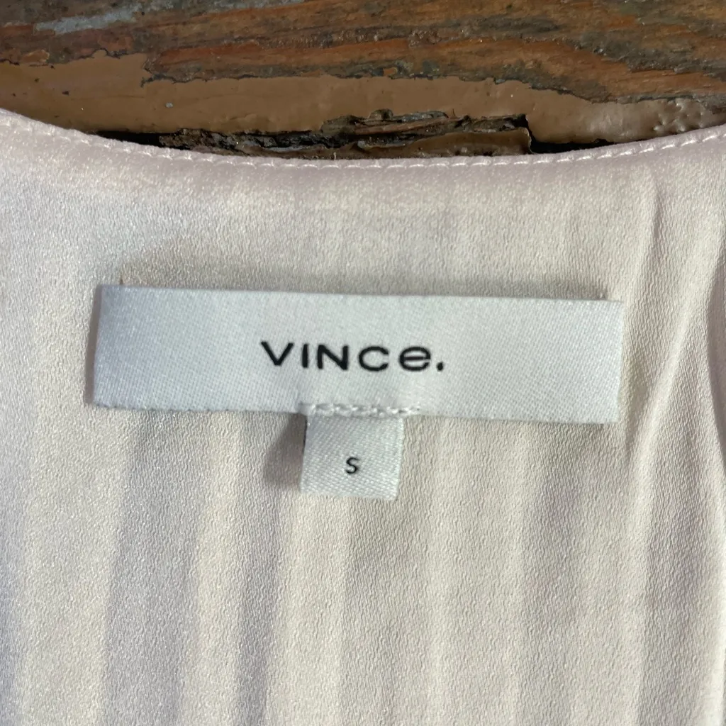 Vince Plisse Ivory Crinkled Button Front Top – Lightweight Textured Blouse~S 🧡🎀 - Image 10