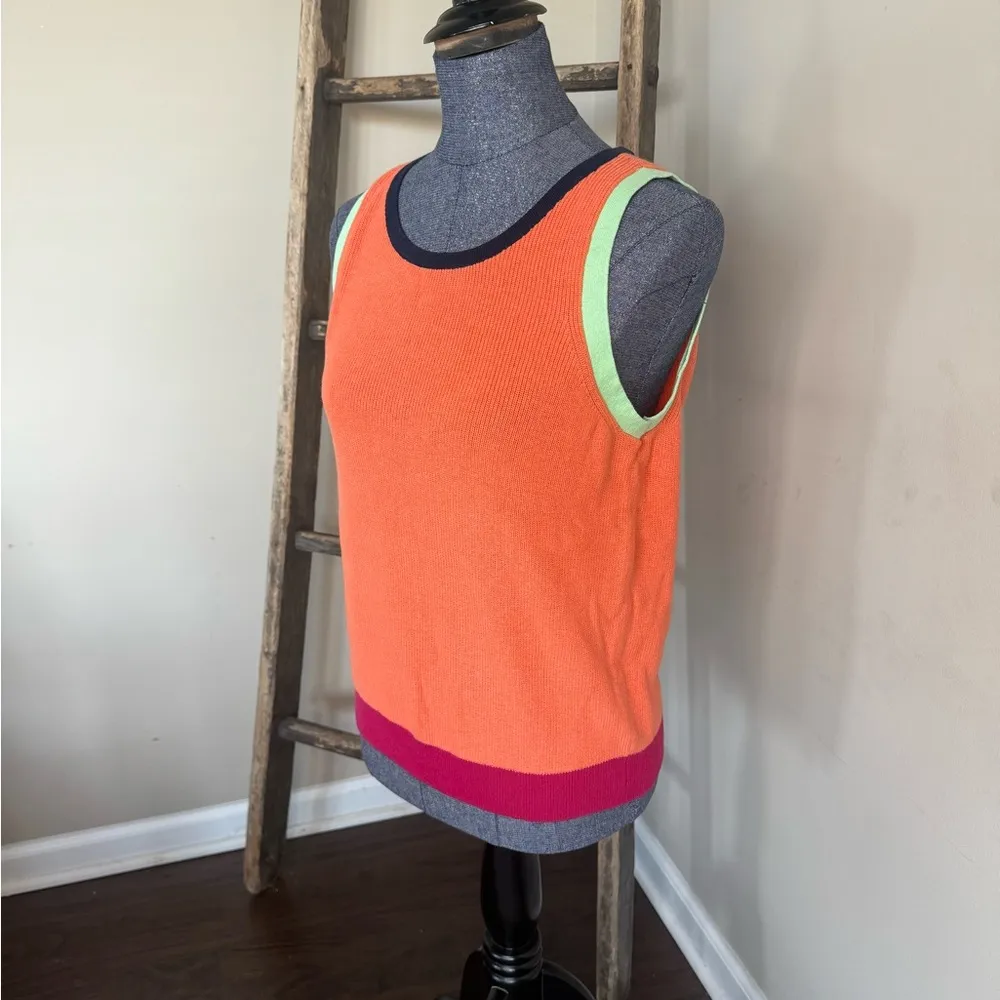 Women's Colorblocked Sweater Tank  100% Cotton - Image 2
