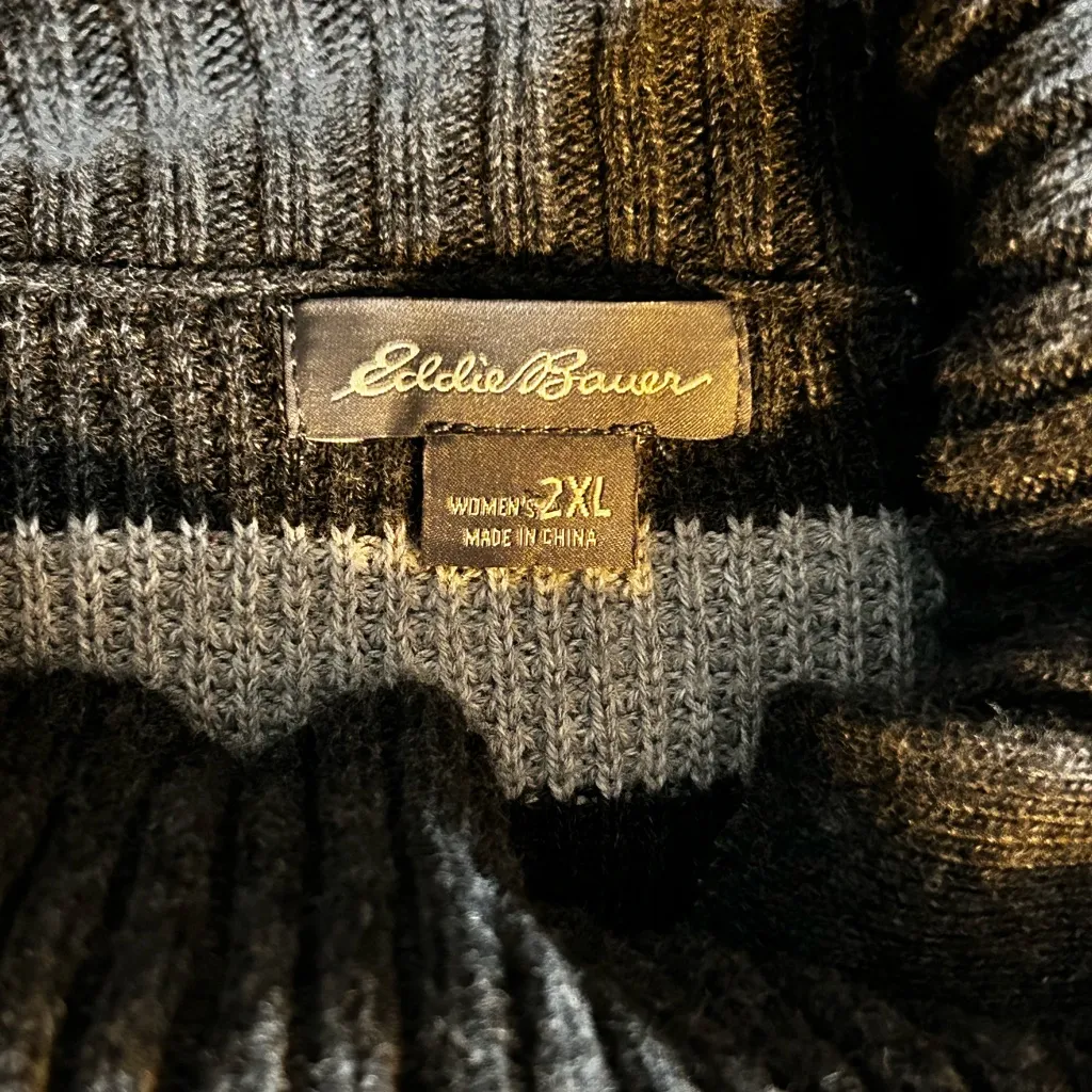 Eddie Bauer Multicolor Striped Turtleneck Sweater 2XL - Image 7