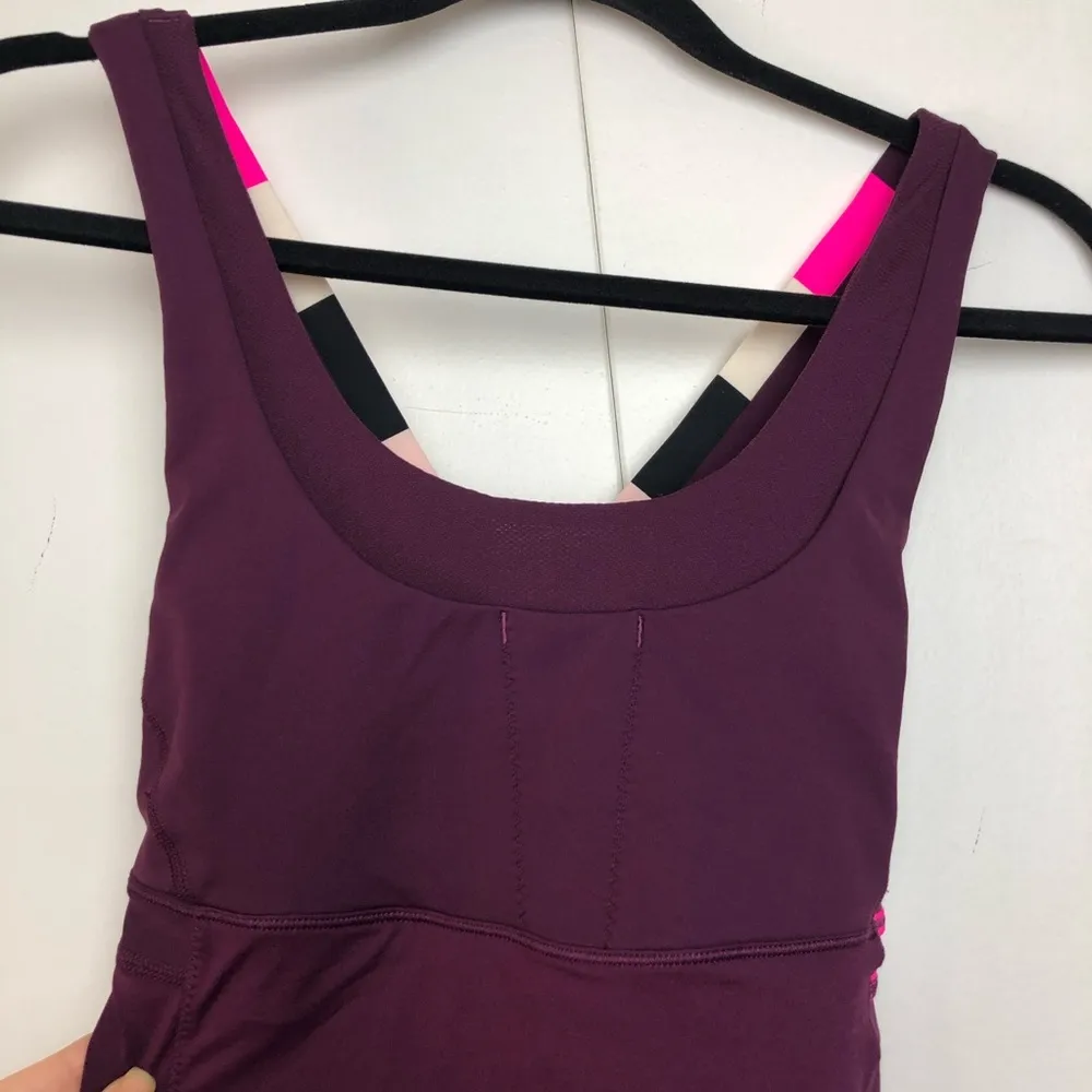 Lululemon Stuff Your Bra Tank II Plum Raspberry - Image 5