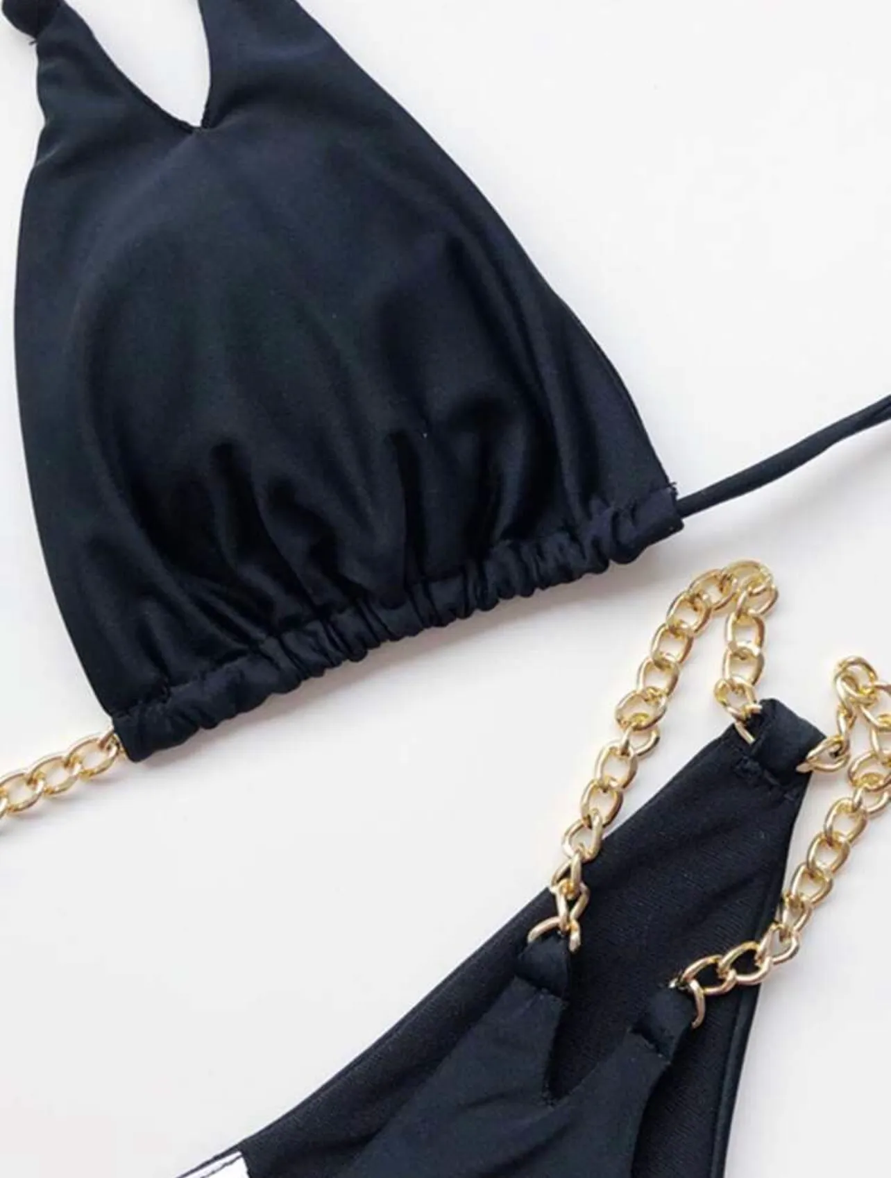 SheIn Chain Linked Triangle Bikini Swimsuit - Image 4