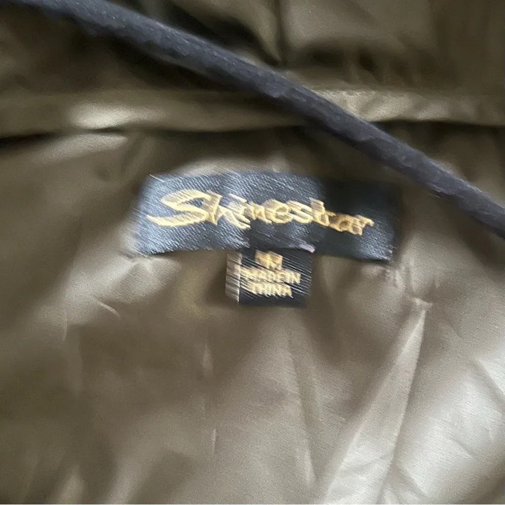 Shinestar Fishnet Camo Hooded Jacket Womens Medium Green Camo Sheer Zip Up EUC - Image 6