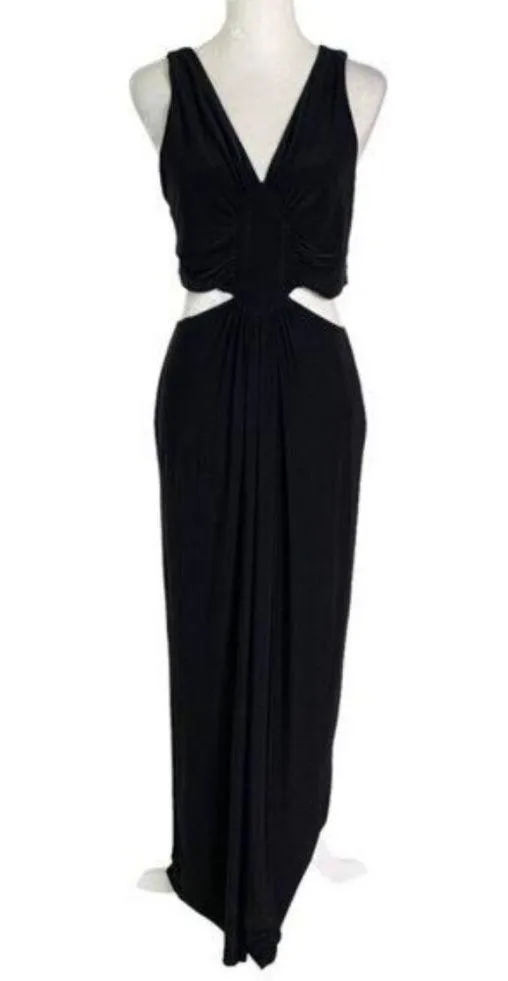 MISA Los Angeles Athema Cutout Waist Sleeveless Maxi Dress Black Size M NWT - Image 6