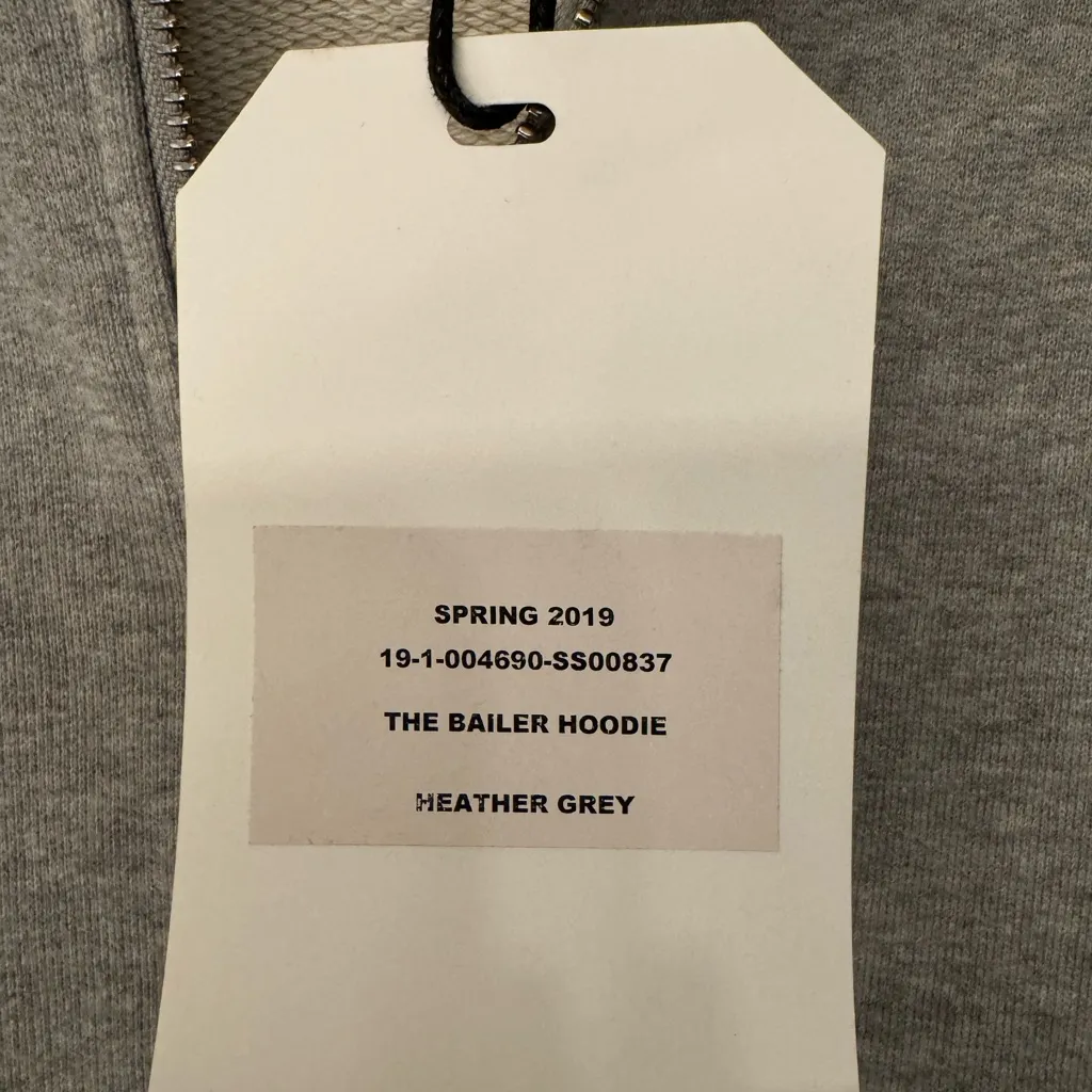 Current Elliott The Bailer Women’s Grey Hoodie Sweatshirt Full Zip Up Size Small - Image 7