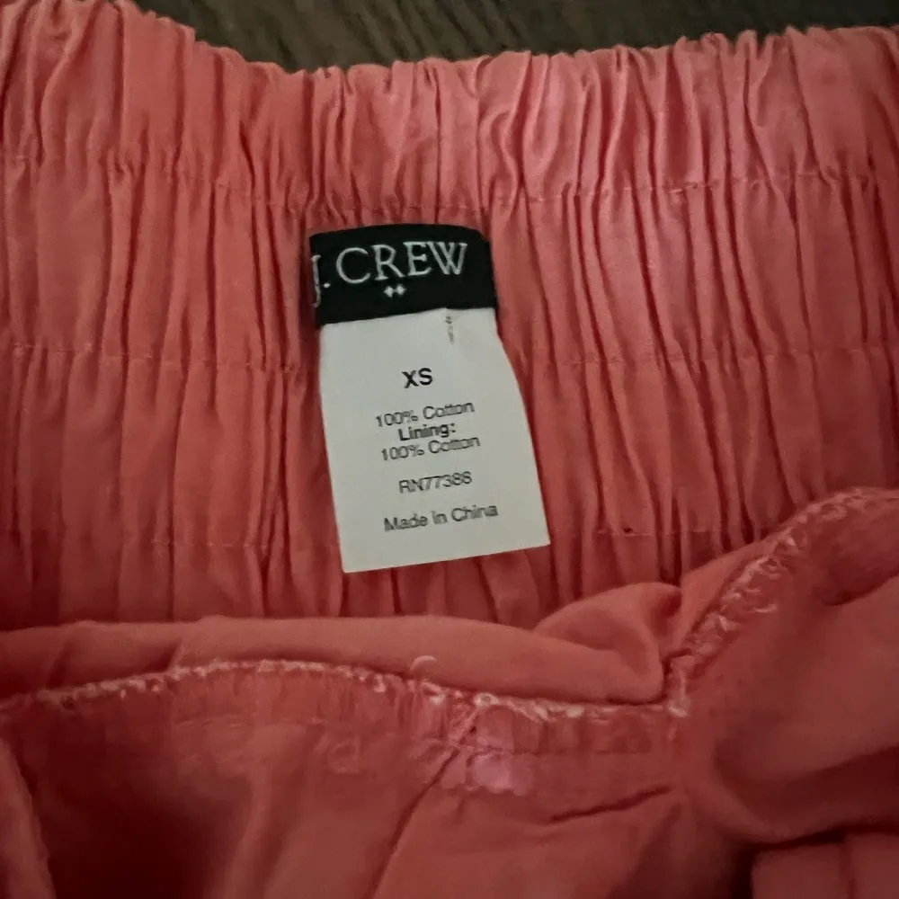 J. Crew peach colored pink linen strapless mini sundress - Image 2