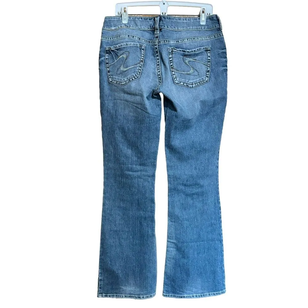 Silver Jeans Womens W 31 L 32 Blue Suki Surplus Denim Bottoms Ladies - Image 5