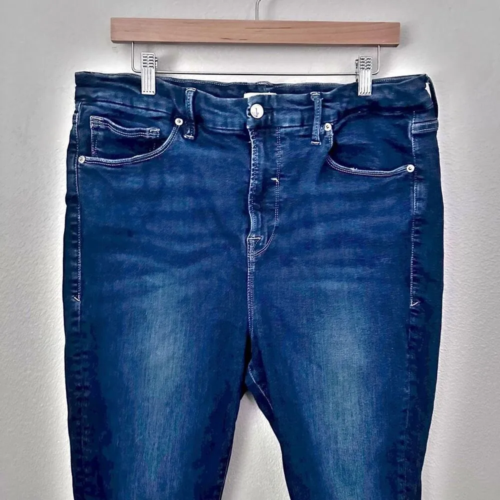 GOOD AMERICAN | Good Legs Dark Wash Skinny Jeans Organic Cotton | Size 18 (plus) - Image 4