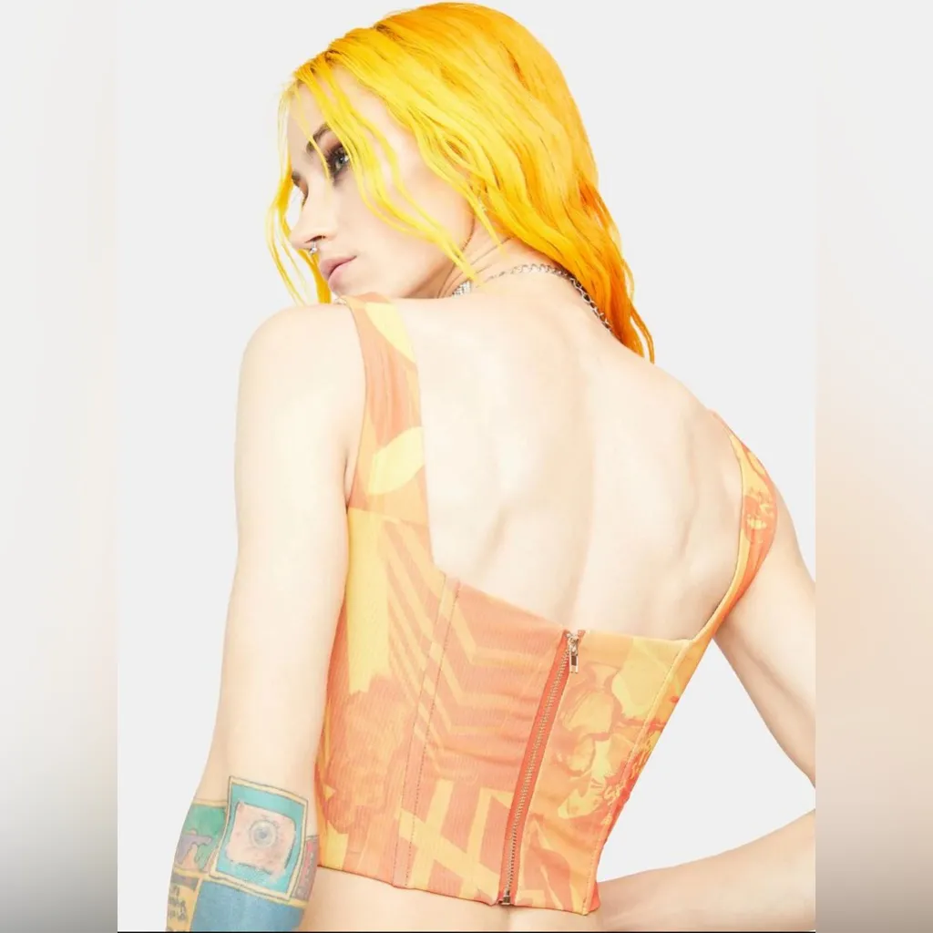 ALIN CORSET TOP‎ Edikted burnt orange - Image 9