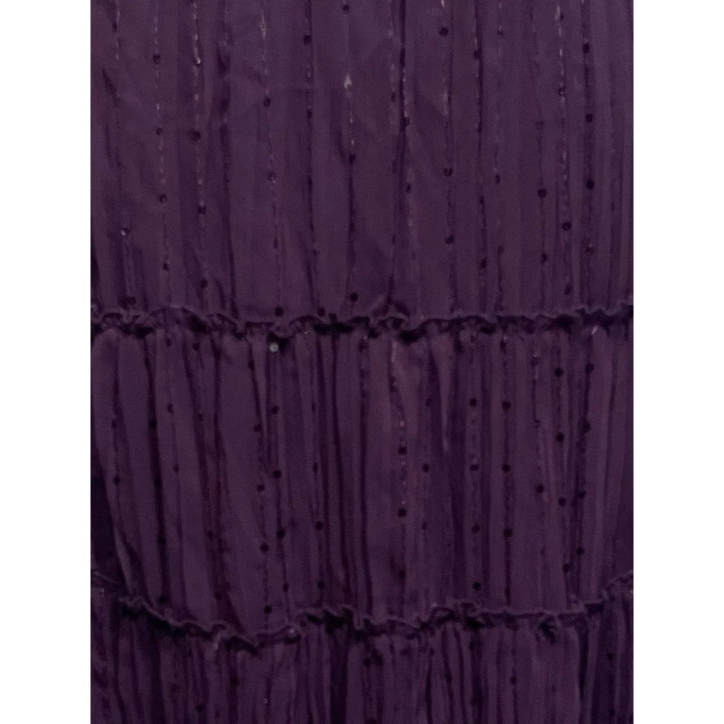 Gracie Tiered Purple Maxi Skirt Size Large NWT Sequins BOHO 90’s Elastic Waist - Image 4